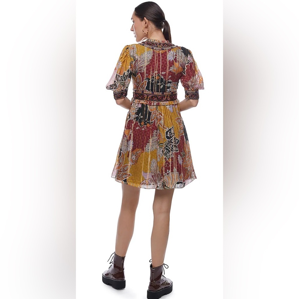 Verb by Pallavi Singhee Anthropologie Beaded Shimmer Mini Dress M - Picture 4 of 10